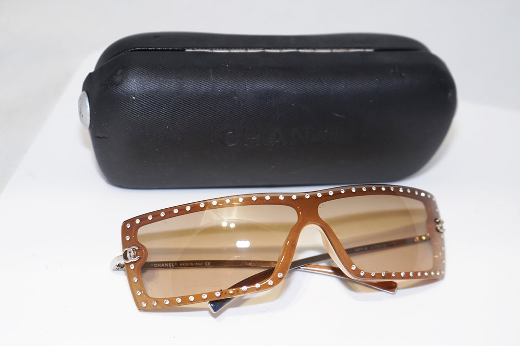 CHANEL Vintage Womens Designer Diamante Sunglasses Shield 5077 C710/13 16002