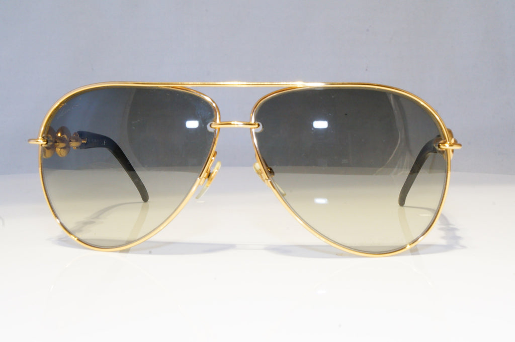 GUCCI Mens Womens Designer Sunglasses Gold Pilot GG 4225 BLK 19469