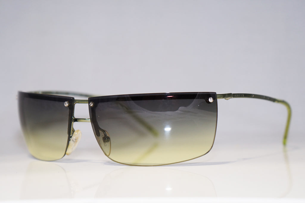 GUCCI 1990 Vintage Mens Designer Sunglasses Green Wrap GG 2653 L4E 15889