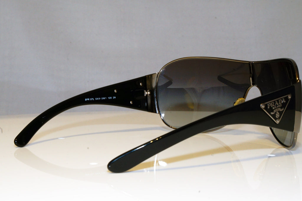 PRADA Mens Designer Sunglasses Black Shield SPR 57L 5AV-3M1 17279