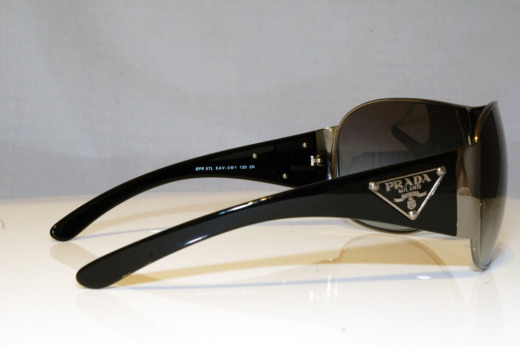 PRADA Mens Designer Sunglasses Black Shield SPR 57L 5AV-3M1 17279