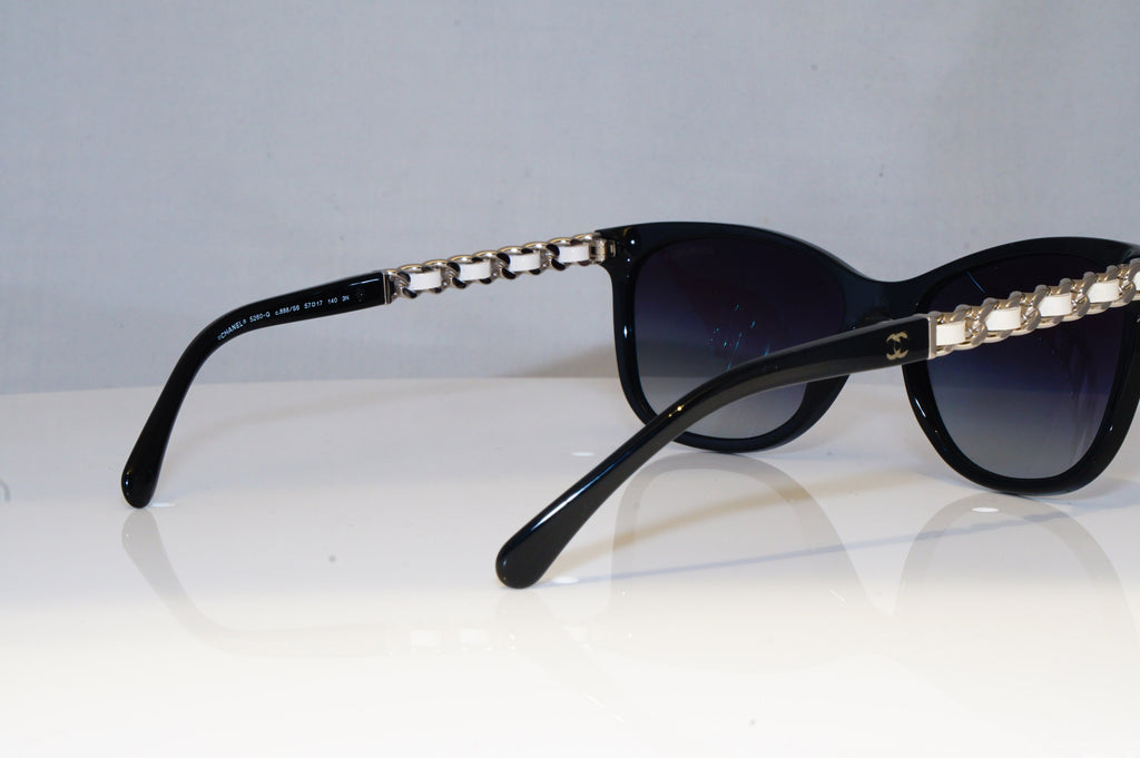 CHANEL Womens Boxed Designer Sunglasses Black LEATHER CHAIN 5260-Q 888/S6 19459