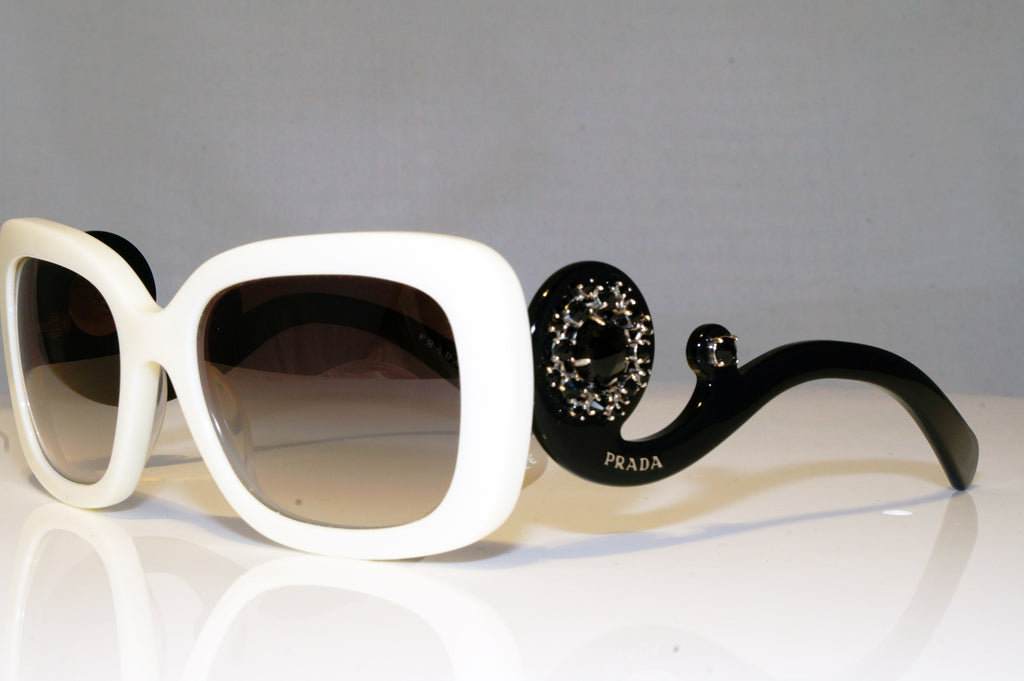 PRADA Mens Baroque Swirl Diamante Designer Sunglasses White SPR 33P 7S3OA7 17273