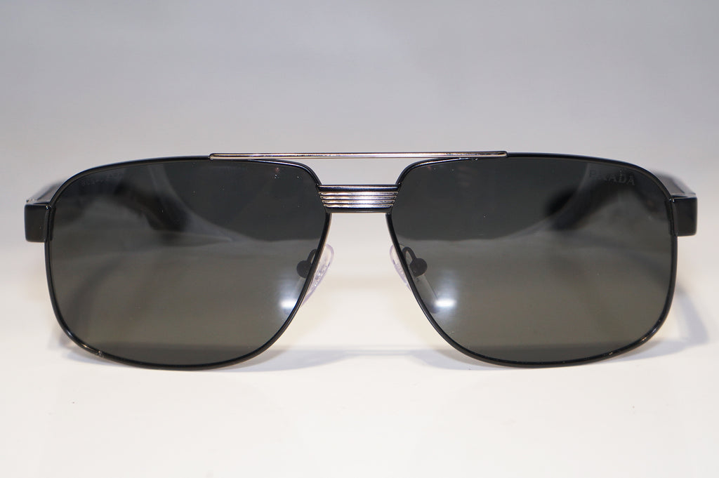 PRADA Mens Designer Sunglasses Black Rectangle SPS 54M 1BO-1A1 15874