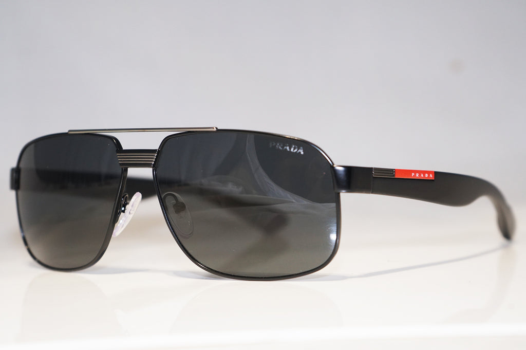 PRADA Mens Designer Sunglasses Black Rectangle SPS 54M 1BO-1A1 15874