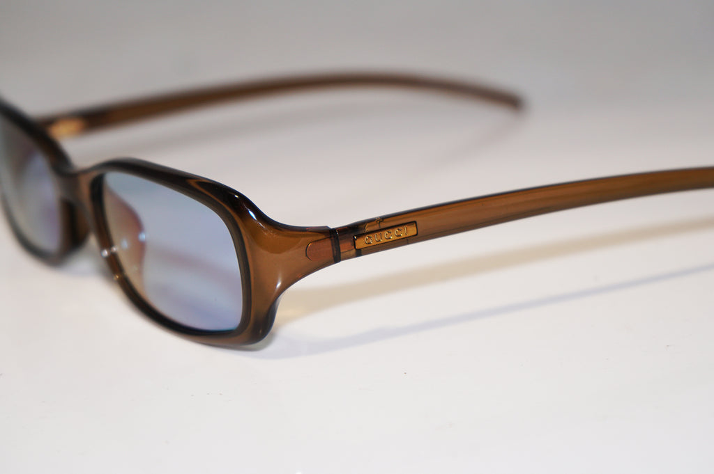 GUCCI 1990 Vintage Mens Designer Sunglasses Brown Rectangle GG 2486 K69 15791