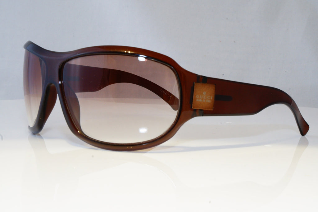 GUCCI Mens Womens Oversized Designer Sunglasses Brown Wrap GG 1562 REM5U 20655