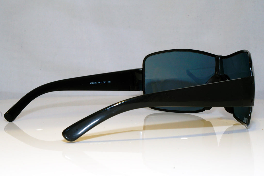 PRADA Mens Designer Sunglasses Black Shield SPS 50E 1BO-7W1 17234