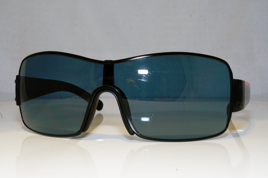 PRADA Mens Designer Sunglasses Black Shield SPS 50E 1BO-7W1 17234