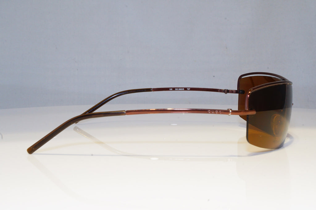 GUCCI Mens Designer Sunglasses Brown Shield GG 2683 T6T 19532