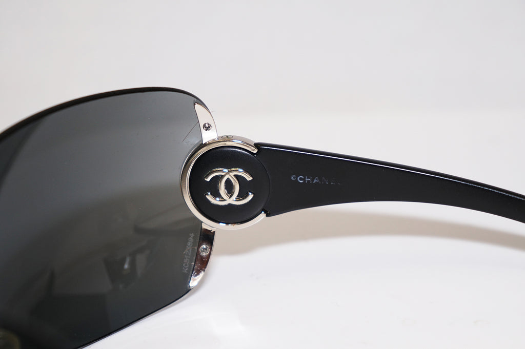 CHANEL Boxed Womens Designer Sunglasses Black Shield 4045 C128/C5 15993