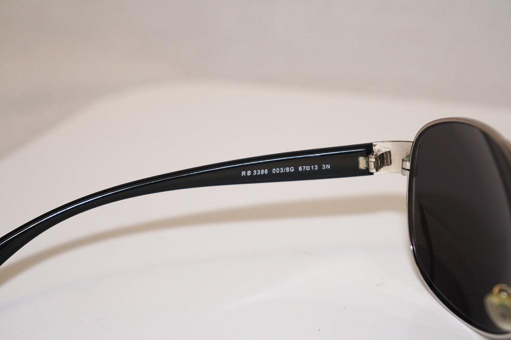 RAY-BAN Mens Designer Sunglasses Black Aviator RB 3386 003/8G 14668