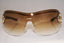 GUCCI Womens Designer Diamante Sunglasses Brown Shield GG 2711 RFVYP 16687