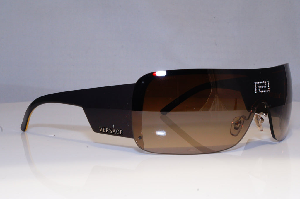 VERSACE Mens Womens Designer Sunglasses Brown Shield 2091-B 1000/13 19427