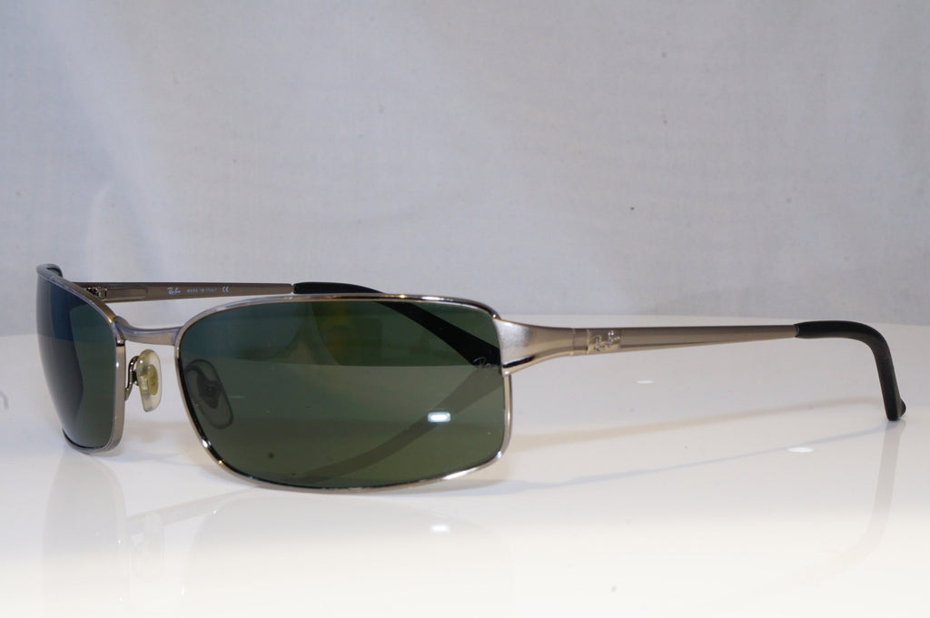 RAY-BAN Mens Designer Sunglasses Silver Rectangle FLIGHT RB 3269 004 19643