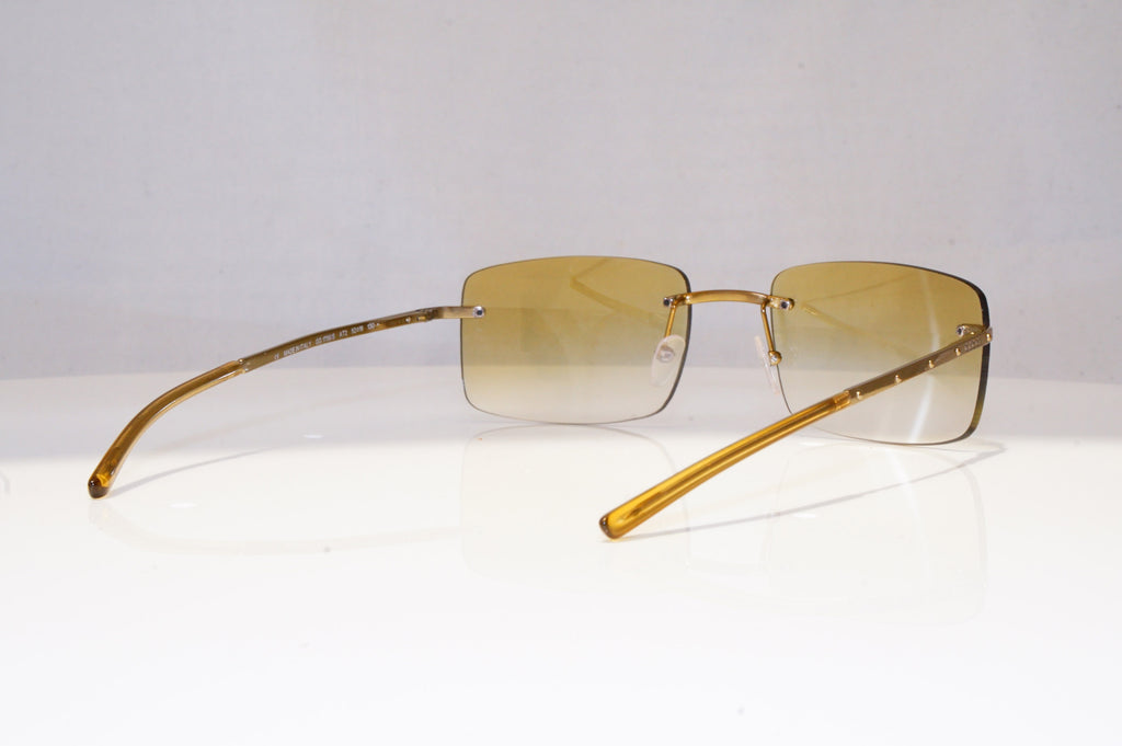 GUCCI Mens Vintage 1990 Designer Sunglasses Gold Rectangle GG 1756 AT2 18533