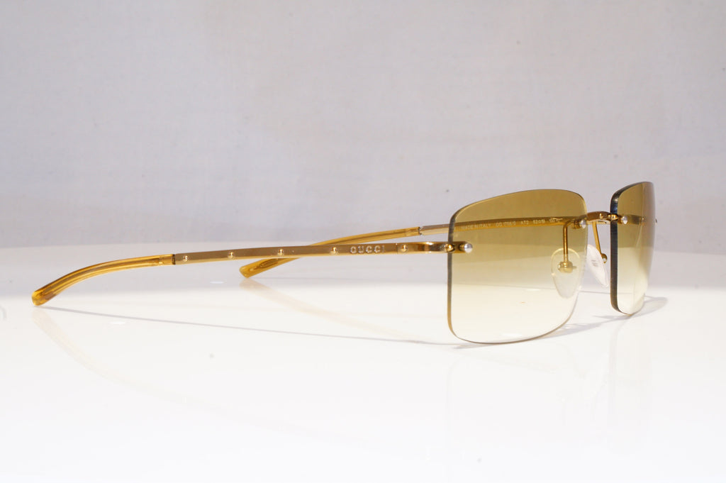 GUCCI Mens Vintage 1990 Designer Sunglasses Gold Rectangle GG 1756 AT2 18533