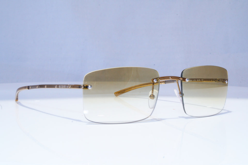 GUCCI Mens Vintage 1990 Designer Sunglasses Gold Rectangle GG 1756 AT2 18533