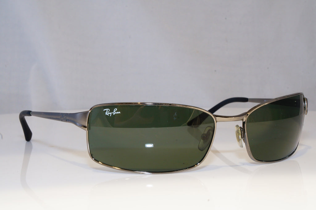 RAY-BAN Mens Designer Sunglasses Silver Rectangle FLIGHT RB 3269 004 19643