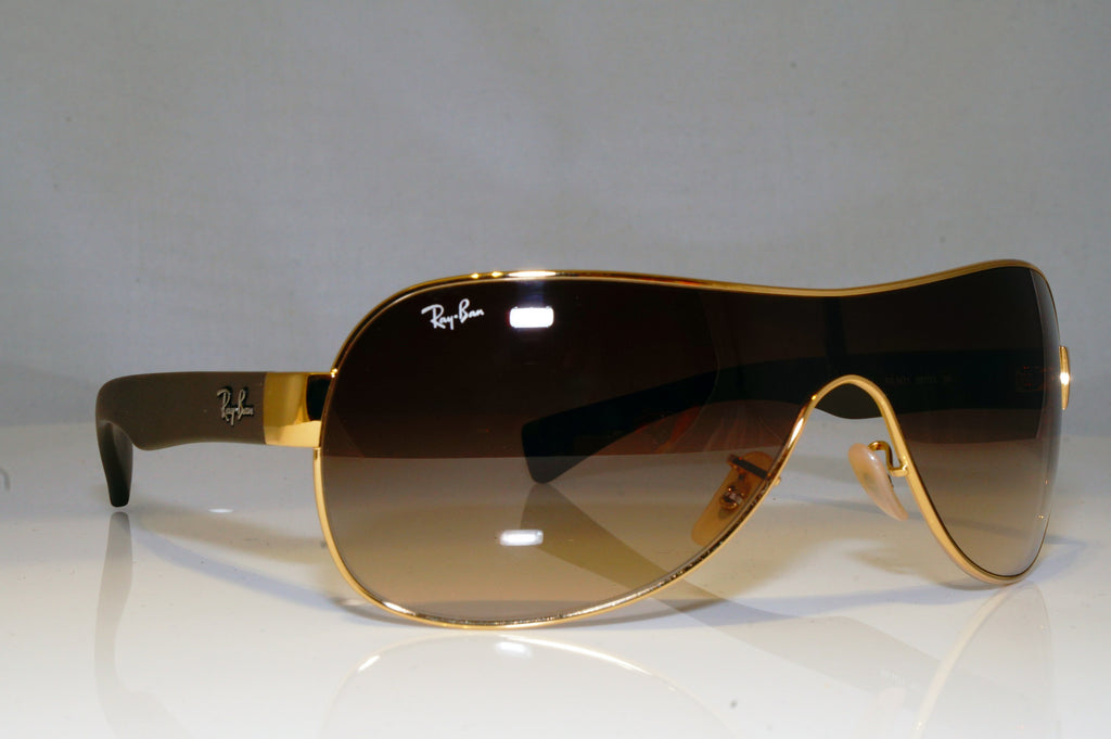 RAY-BAN Mens Designer Sunglasses Brown Shield RB 3471 001/13 17246