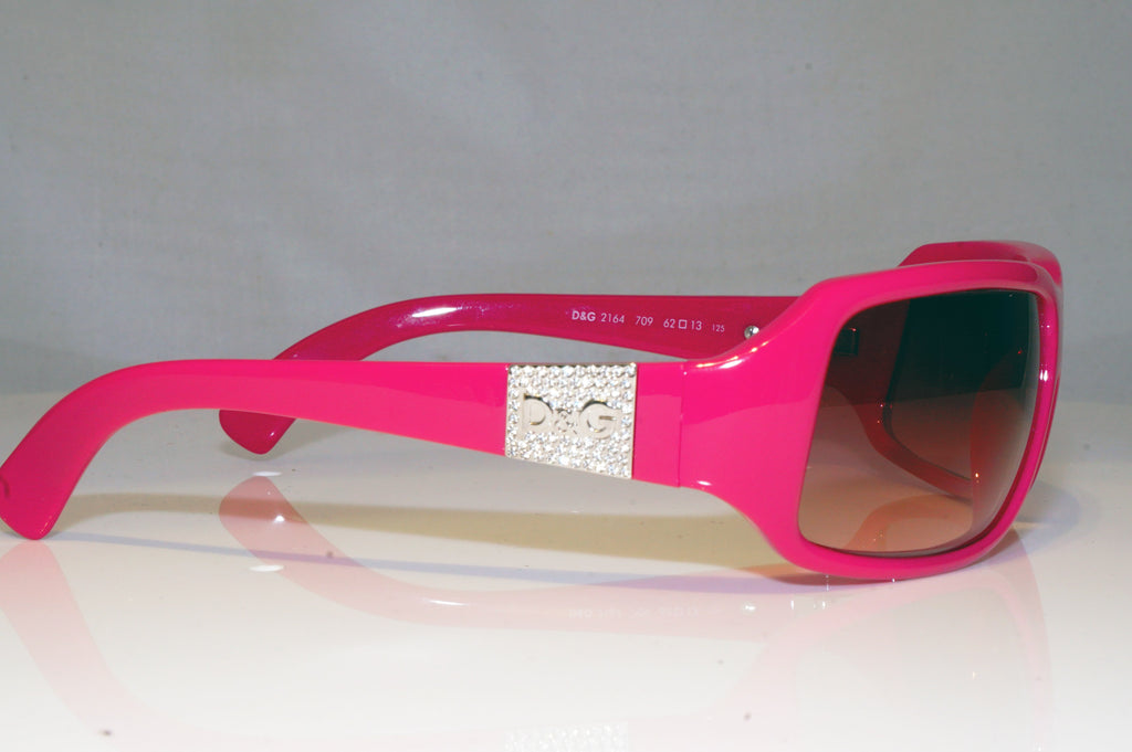 DOLCE & GABBANA Womens Diamante Designer Sunglasses Pink DG 2164 709 17210