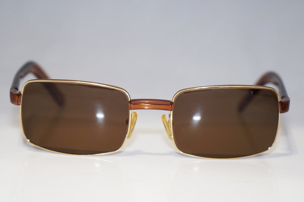 GUCCI 1990 Vintage Mens Designer Sunglasses Brown Rectangle GG 1378 T8Y 16062