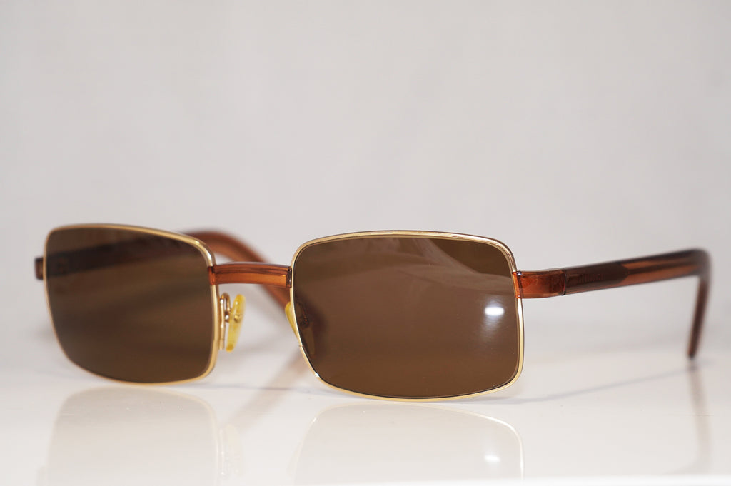 GUCCI 1990 Vintage Mens Designer Sunglasses Brown Rectangle GG 1378 T8Y 16062