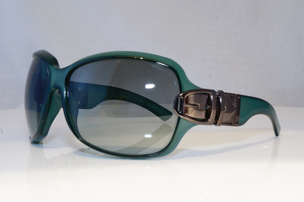 GUCCI Womens Oversized Designer Sunglasses Green Wrap BUCKLE GG 2943 GRN 19603