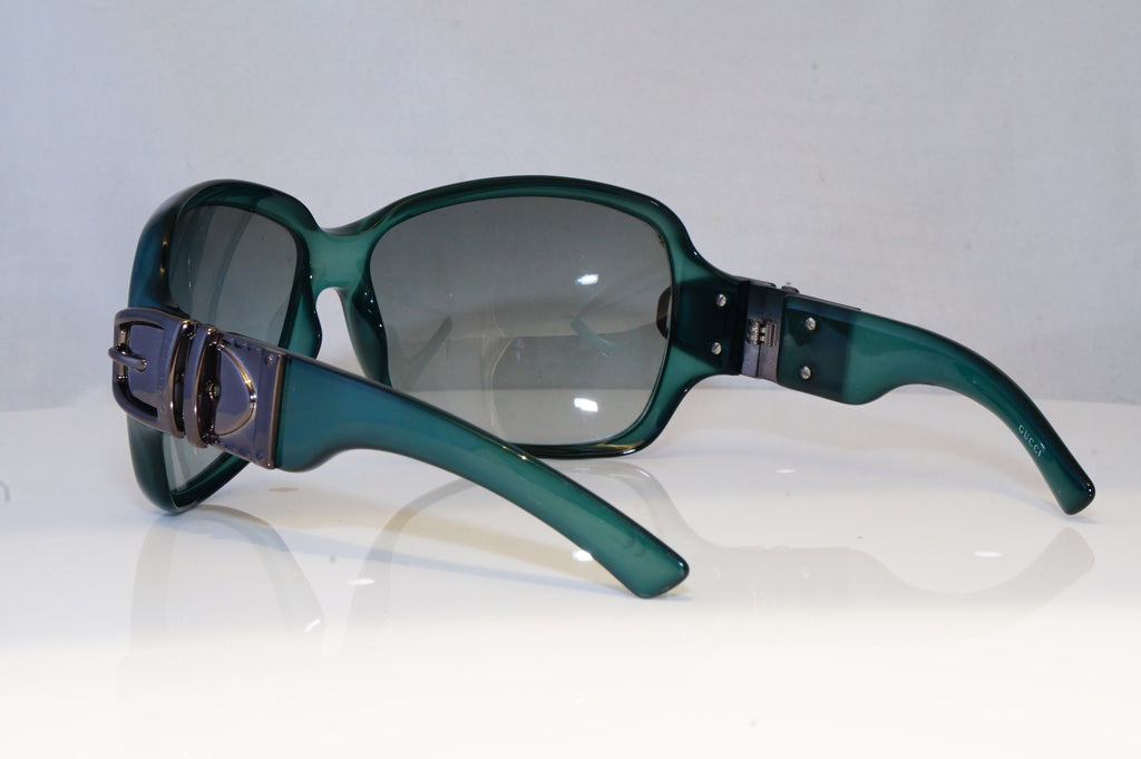 GUCCI Womens Oversized Designer Sunglasses Green Wrap BUCKLE GG 2943 GRN 19603