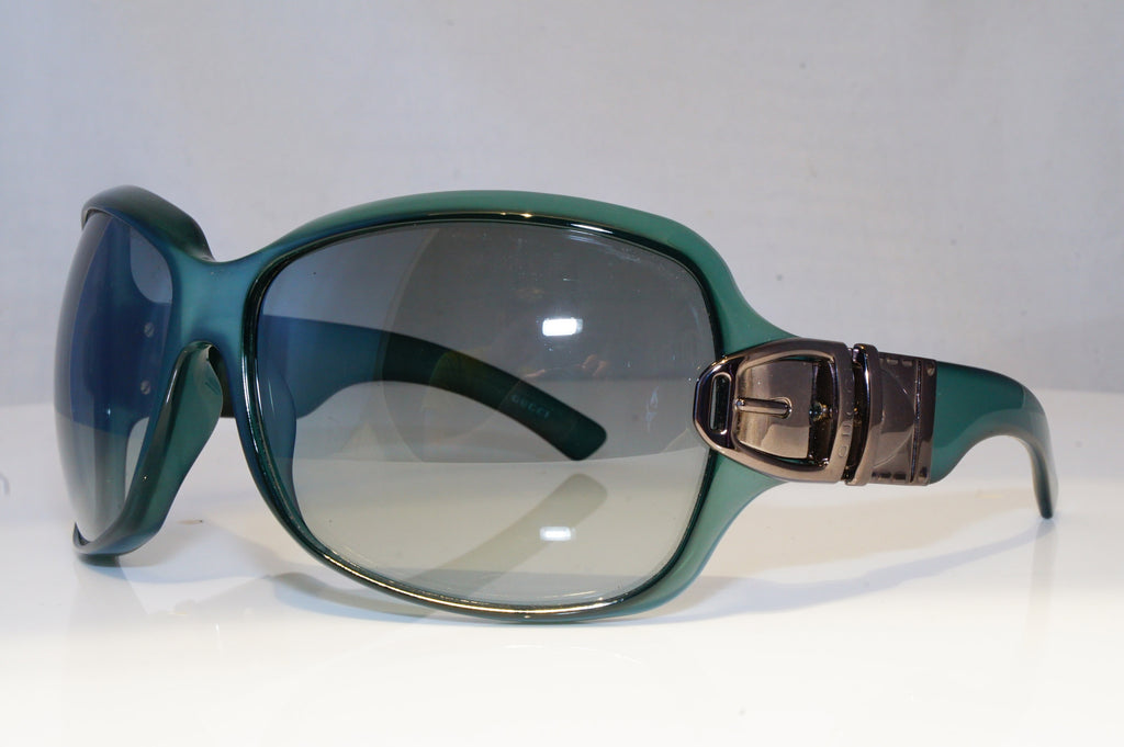 GUCCI Womens Oversized Designer Sunglasses Green Wrap BUCKLE GG 2943 GRN 19603