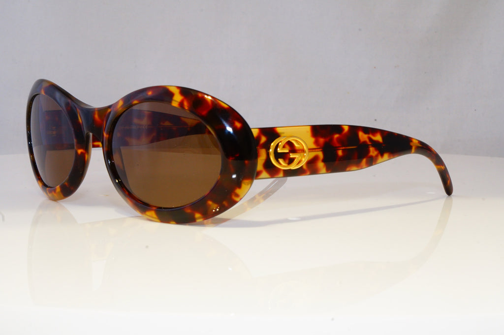 GUCCI Womens Vintage 1990 Designer Sunglasses Brown Oval GG 2400 02Y 19126