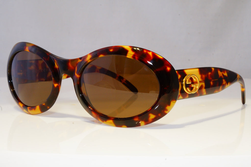 GUCCI Womens Vintage 1990 Designer Sunglasses Brown Oval GG 2400 02Y 19126