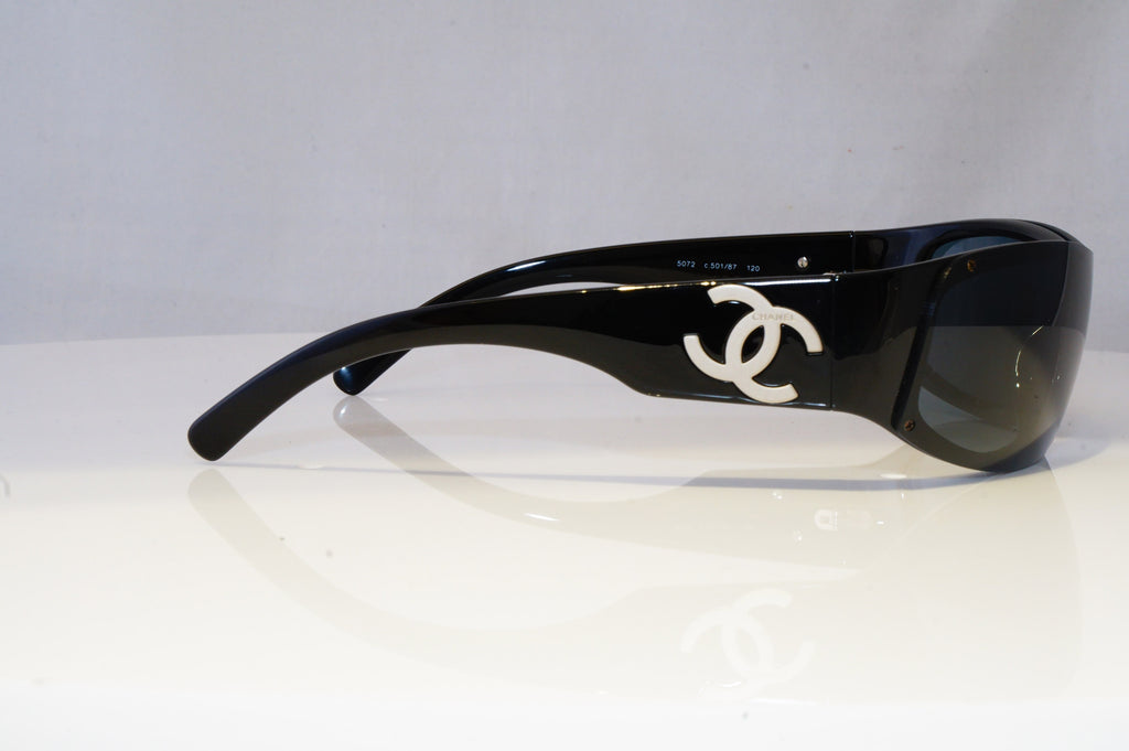 CHANEL Mens Womens Designer Sunglasses Black Shield 5072 501/87 14180