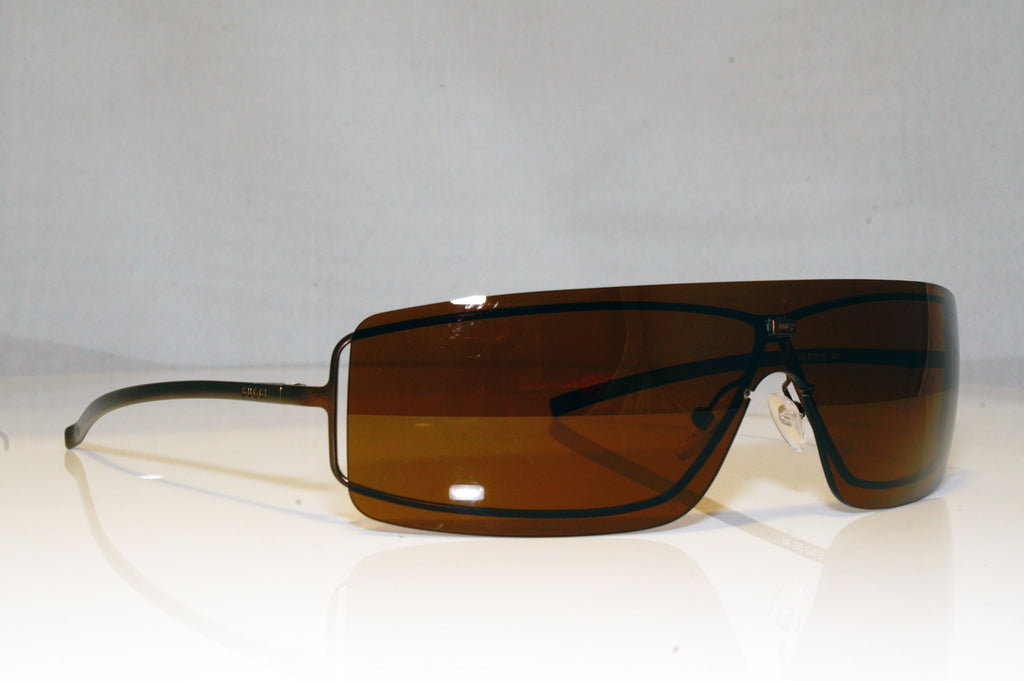 GUCCI Mens Unisex Designer Sunglasses Brown Shield GG 1710 3H7 16656