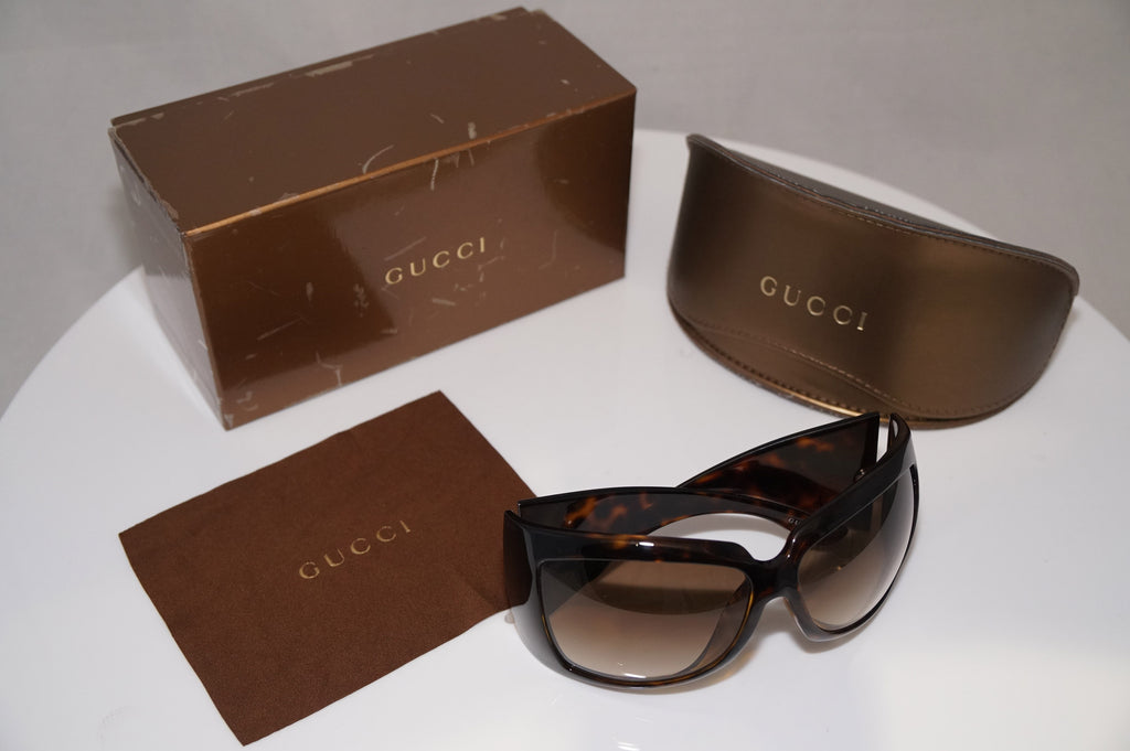 GUCCI Womens Boxed Oversized Designer Sunglasses Brown Wrap GG 2961 V08DB 19639