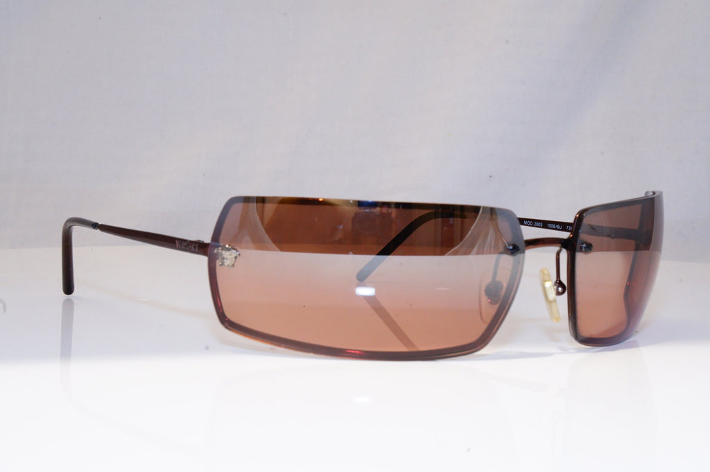 VERSACE Mens Womens Unisex Designer Sunglasses Brown Wrap 2003 1006/6U 18568