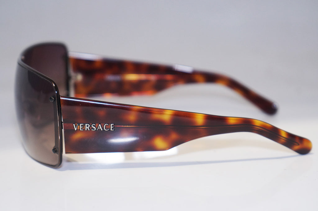 VERSACE Mens Unisex Designer Sunglasses Brown Shield MOD 2037 1061/13 14906