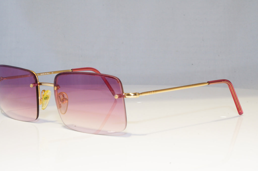 GUCCI Mens Womens Vintage Designer Sunglasses Gold Square GG 1653 T7J 19346