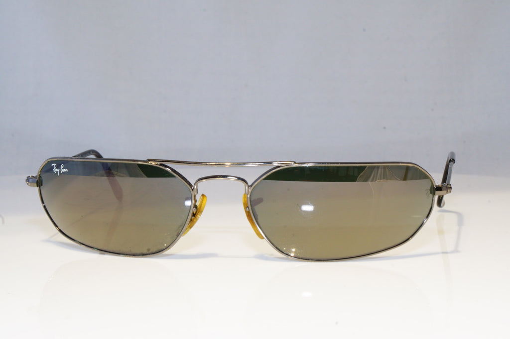 RAY-BAN Mens Vintage 1990 Designer Sunglasses Silver FLIGHT RB 3148 004/36 19425