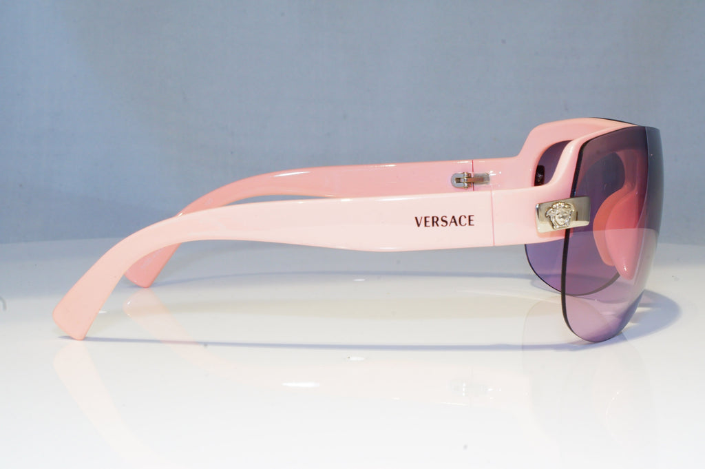 VERSACE Womens Mirror Designer Sunglasses Pink Shield MEDUSA 4045 333/7A 19359