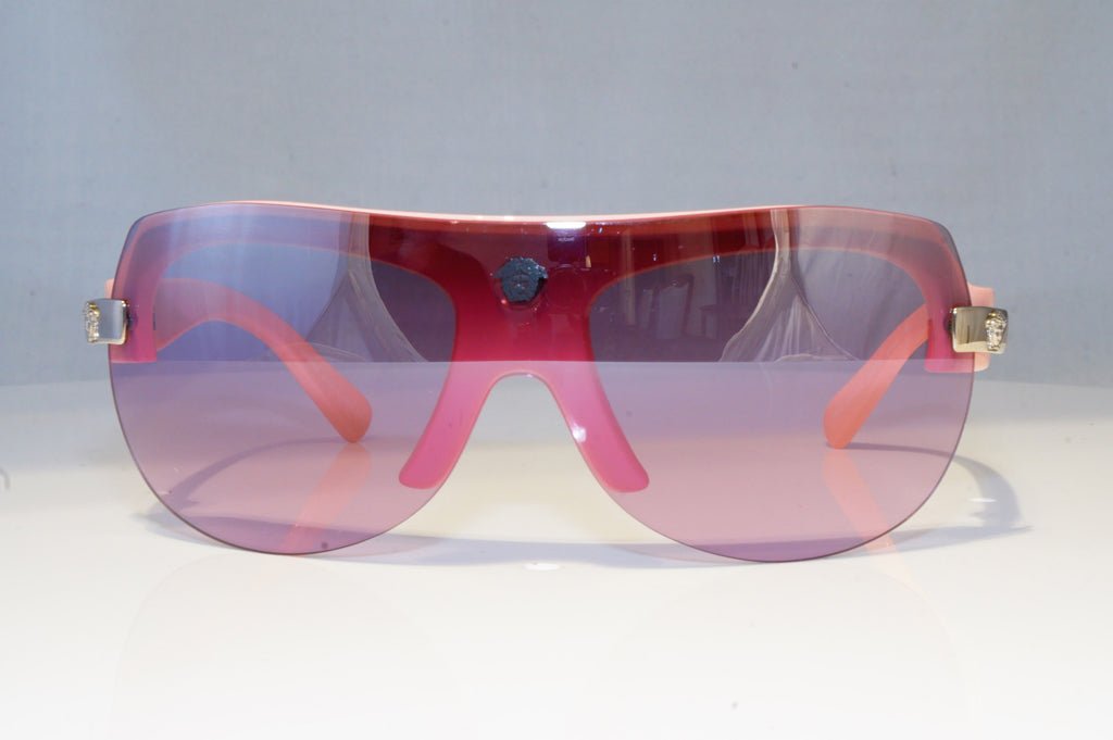 VERSACE Womens Mirror Designer Sunglasses Pink Shield MEDUSA 4045 333/7A 19359