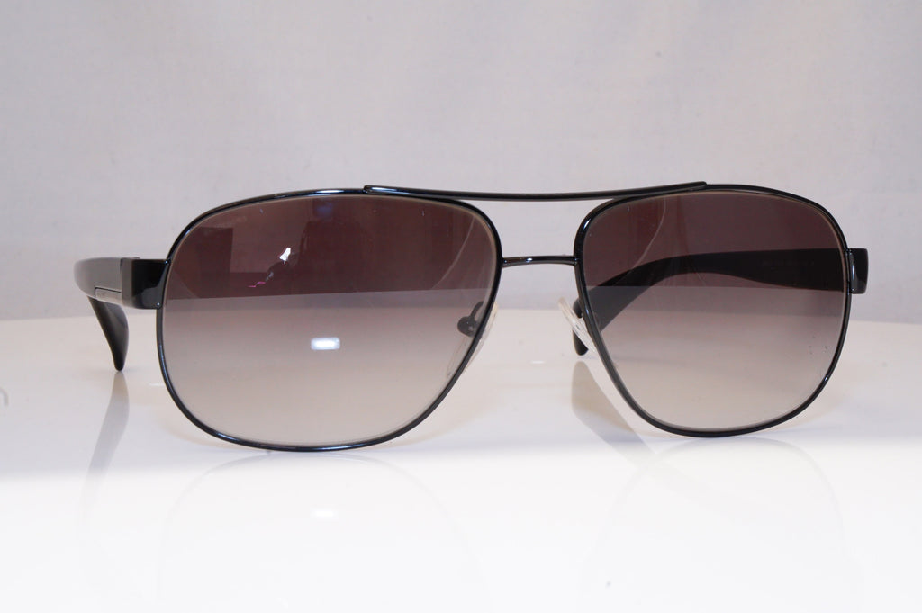 PRADA Mens Designer Sunglasses Black Pilot SPR 52P 7AX-OA7 18419