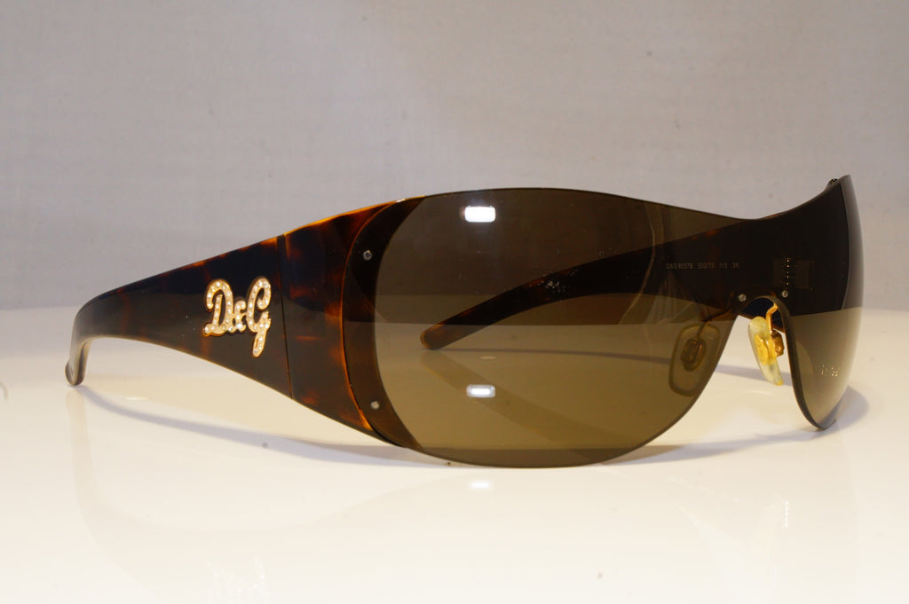 DOLCE & GABBANA Womens Diamante Designer Sunglasses Shield D&G 8037 502/73 19517