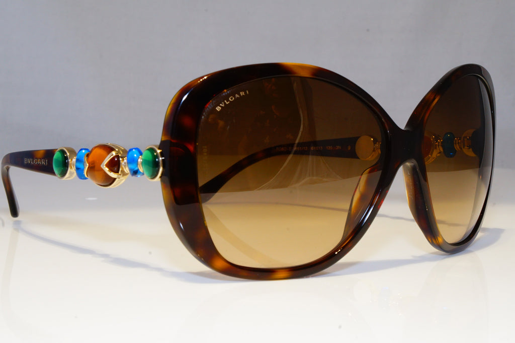 BVLGARI Womens Diamante Boxed Designer Sunglasses Brown 8080-B 851/13 19195