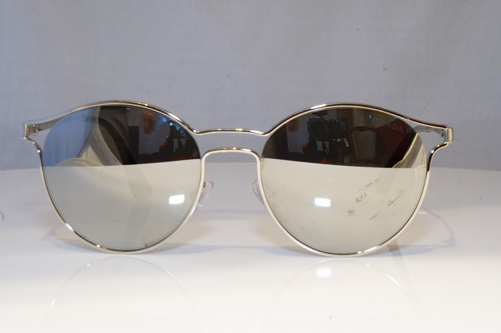 PRADA Womens Designer Sunglasses Silver Round SPR 62S 1BC-2B0 19385