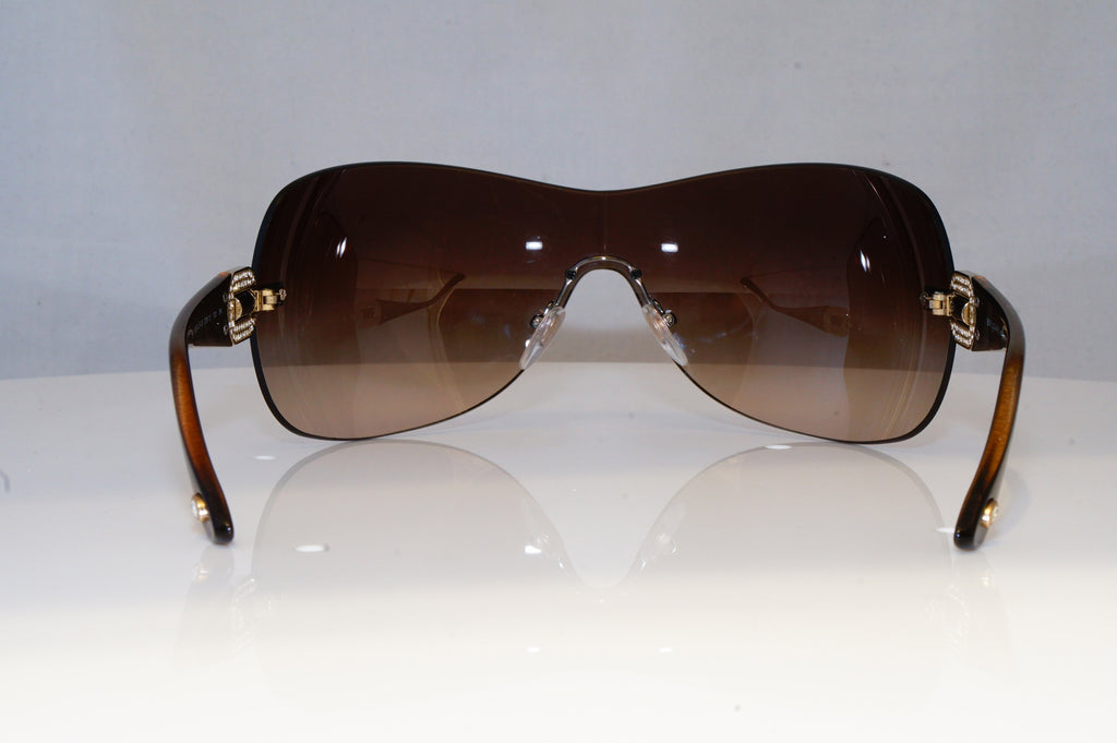 BVLGARI Womens Diamante Designer Sunglasses Brown Shield 6054-B 278/13 19506