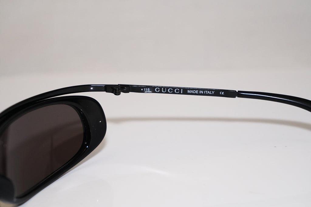 GUCCI 1990 Vintage Mens Designer Sunglasses Black Wrap GG 1423 807 16148