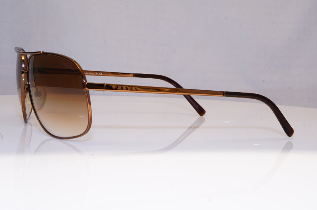 PRADA Mens Designer Sunglasses Brown Pilot SPR 53M 8AE-6S1 18704