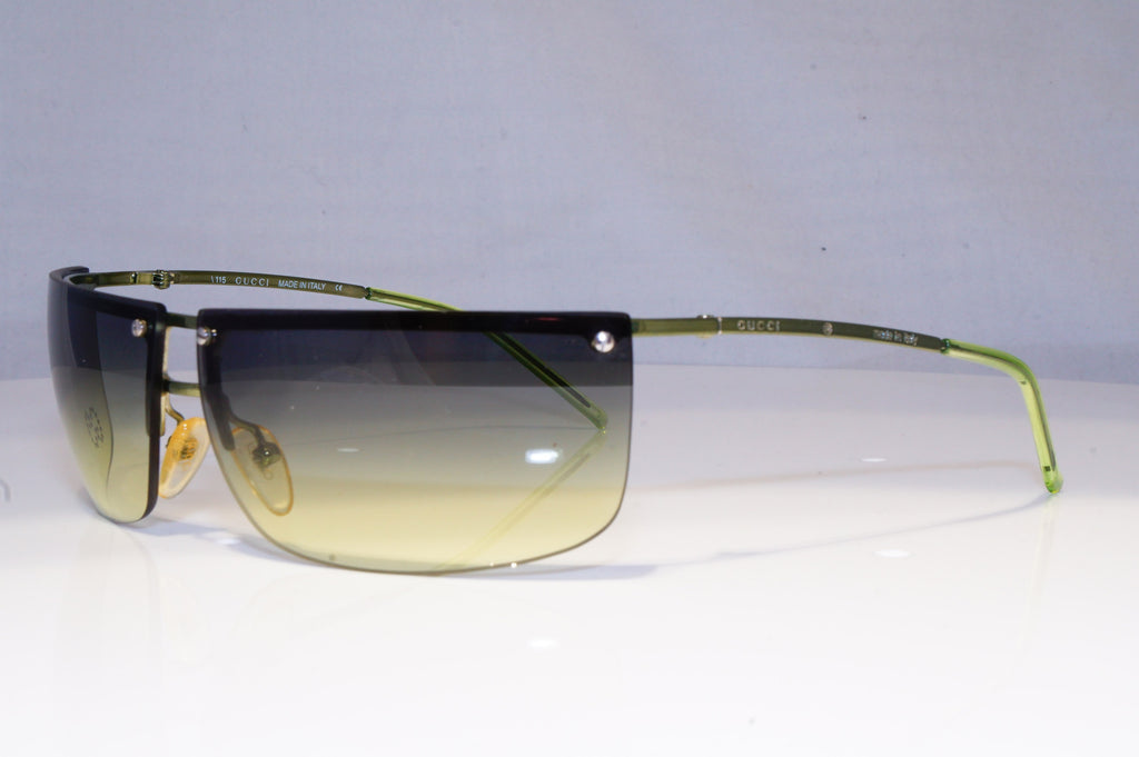 GUCCI Mens Womens Diamante Vintage Designer Sunglasses Green GG 2653 L4E 19700