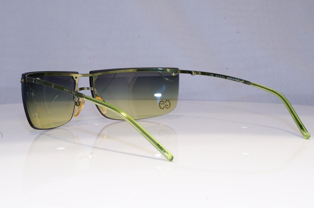 GUCCI Mens Womens Diamante Vintage Designer Sunglasses Green GG 2653 L4E 19700